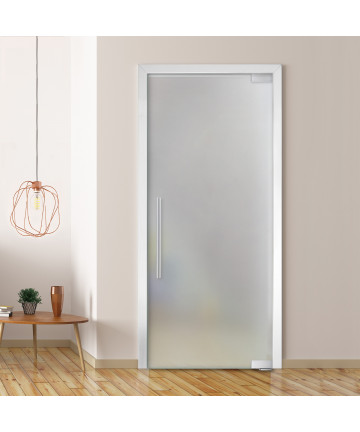 satin frosted glass door self closing